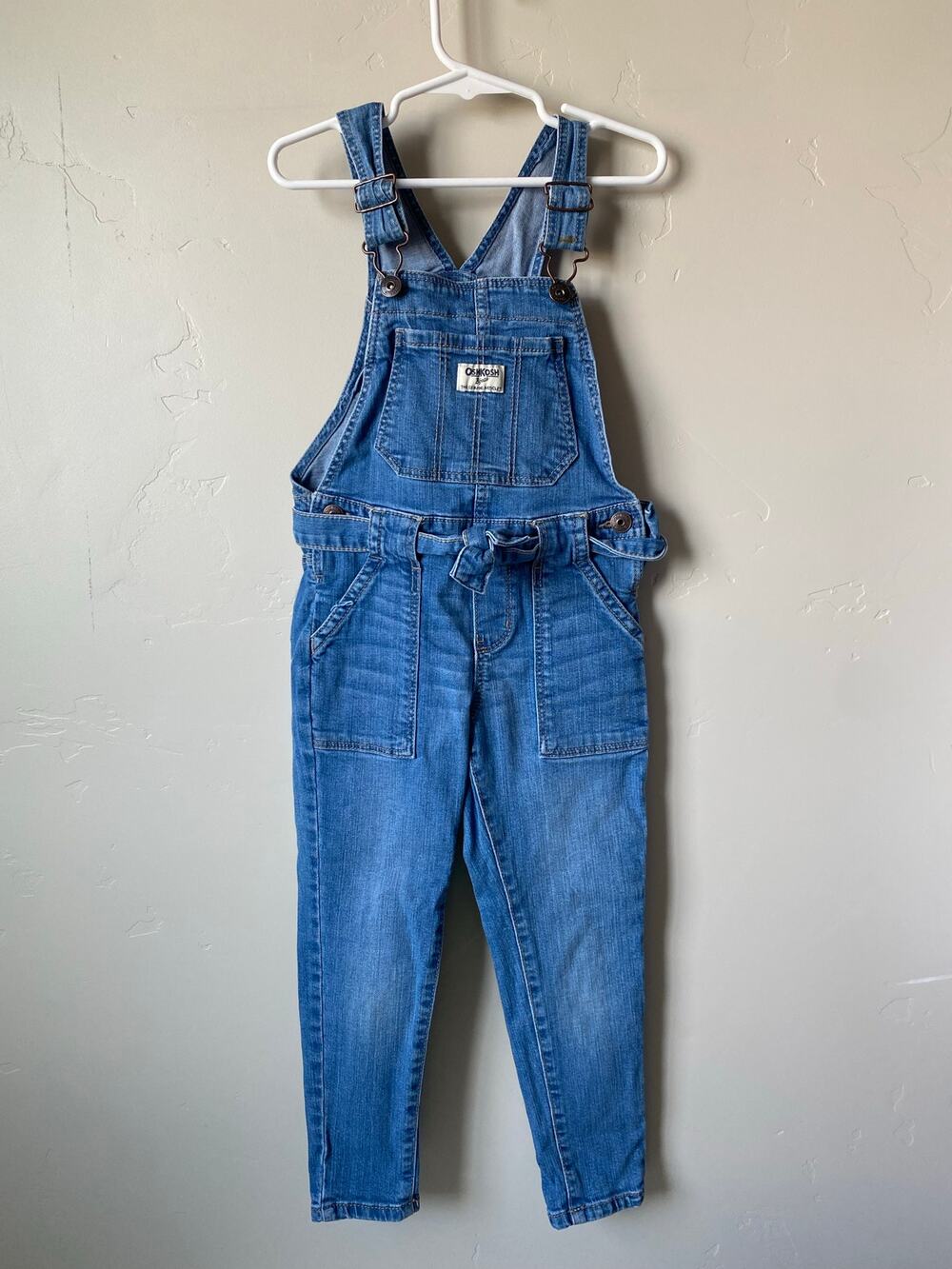 Oshkosh B'Gosh Blue Jean Denim Girls Overalls- Size 5